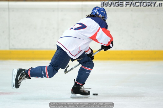 2014-10-11 Aosta-Hockey Milano Rossoblu U14 0536 Diego Calabresi